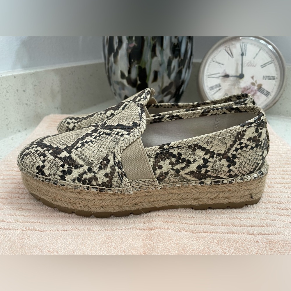 Sam Edelman Snakeskin Pattern Espadrilles Sz 7 1/2 - image 7